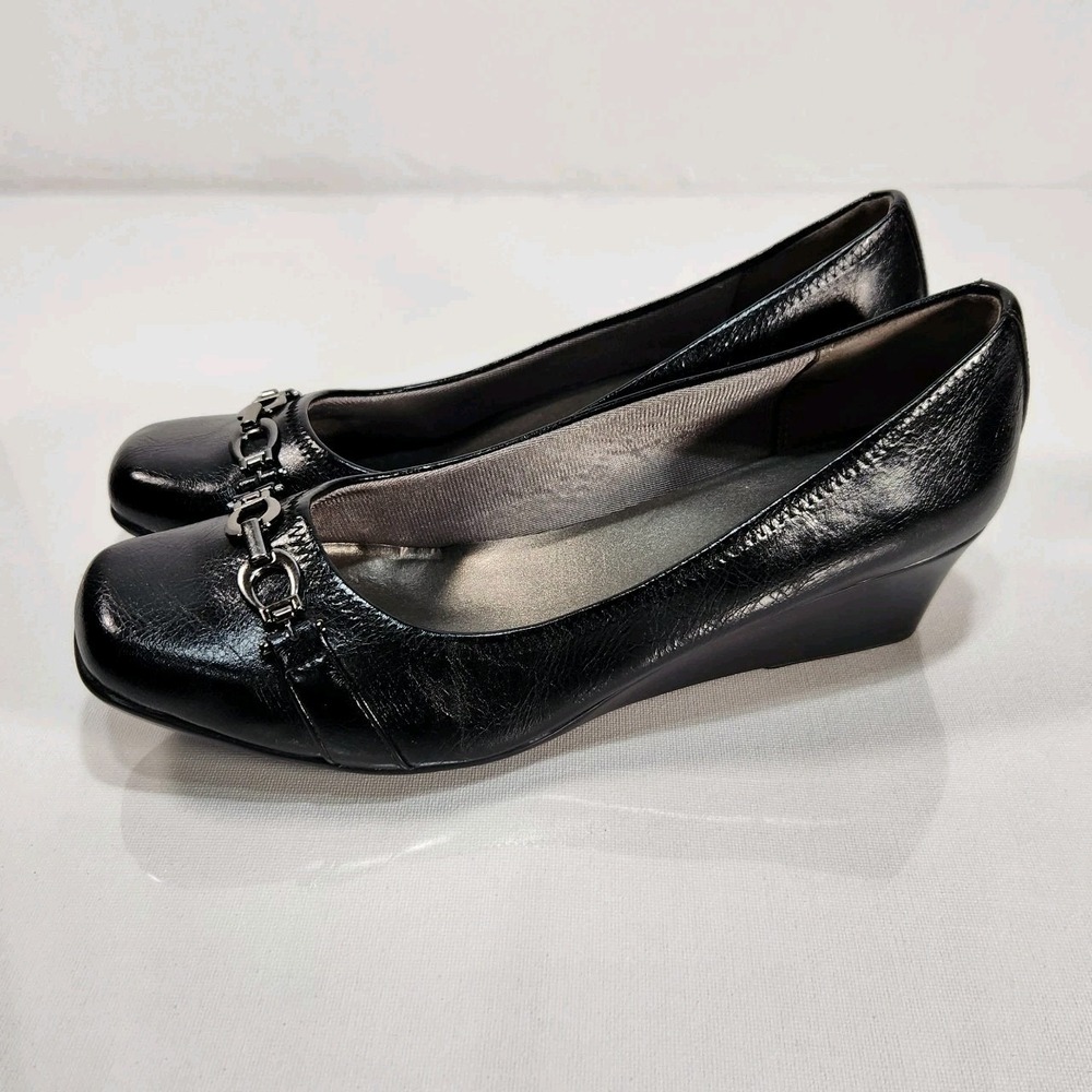 LifeStride Simply Comfort Womens Leather Loafer Shoes Size 10M‎ Black